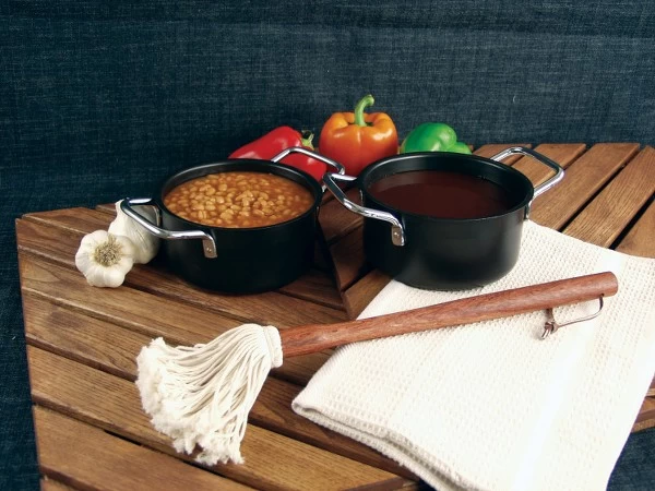 PENTOLA ANTIADERENTE PER COTTURA SUL BARBECUE 2 PENTOLA ANTIADERENTE PER COTTURA SUL BARBECUE - immagine 2